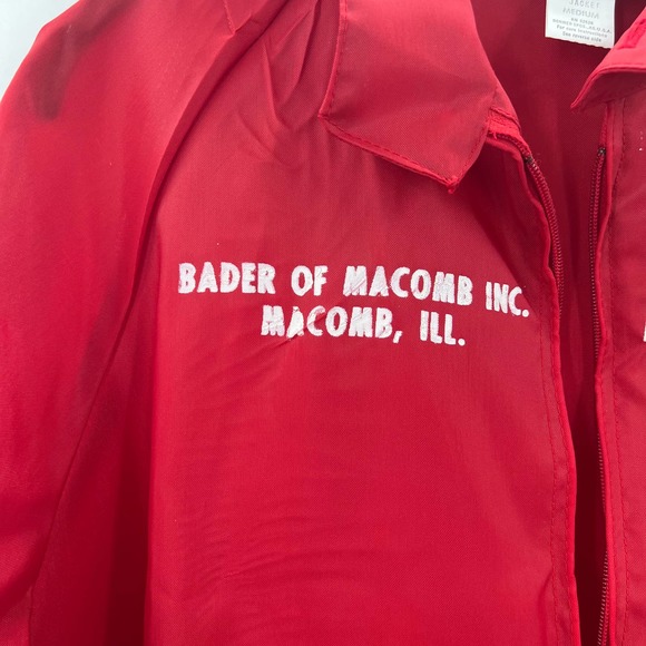 Swingster Merchman Field Seeds Lightweight Red Jacket Zippered Vintage Medium - Picture 5 of 7